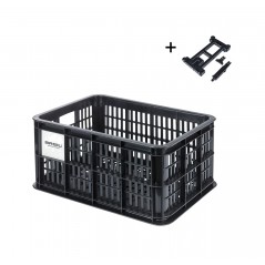 BASIL Bicycle basket with plastic plate CRATE S 17.5L (39X28.5X23 CM) MIK 2.0 726813