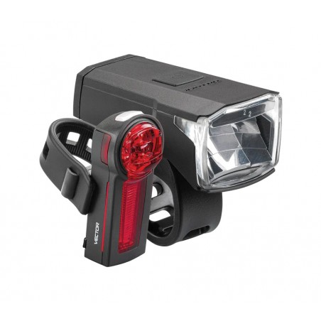 TRELOCK Front and rear light set LS440 LS740 USB 726843