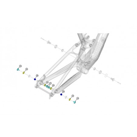 LAPIERRE Kit de herrajes para vaina bicicleta eléctrica E-BIKE ZESTY CF KLP00041