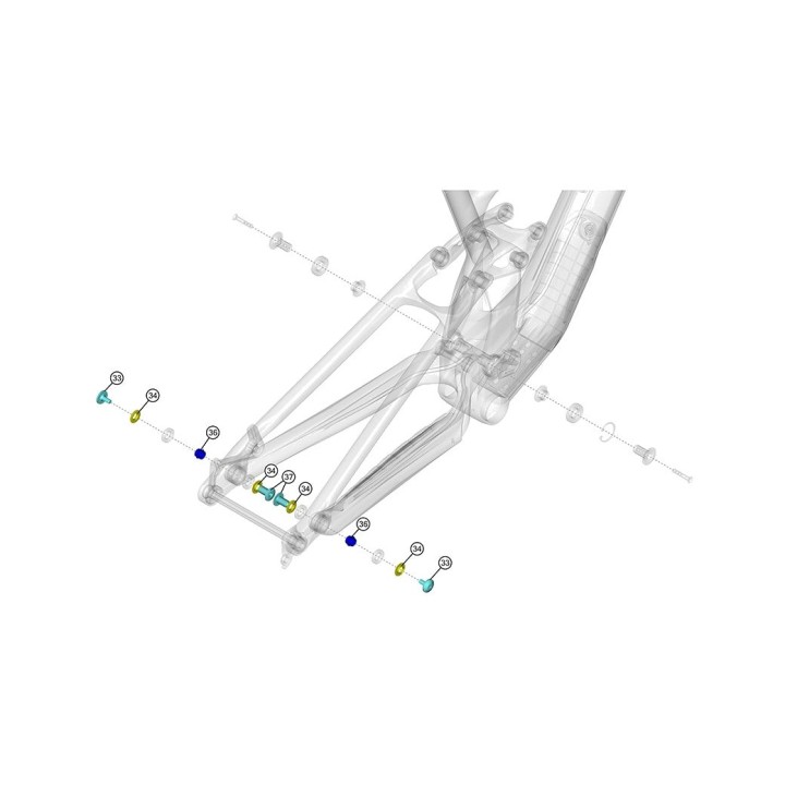 LAPIERRE Kit de herrajes para vaina bicicleta eléctrica E-BIKE ZESTY CF KLP00041