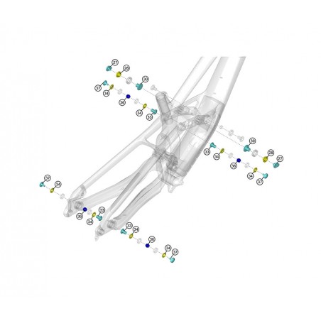 LAPIERRE Kit de herrajes biela para bicicleta eléctrica E-BIKE SPICY KLP00049