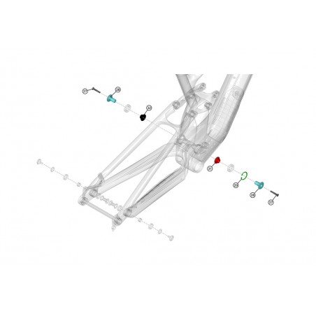LAPIERRE Kit de herrajes para pivote principal bicicleta eléctrica E-BIKE ZESTY KLP00062