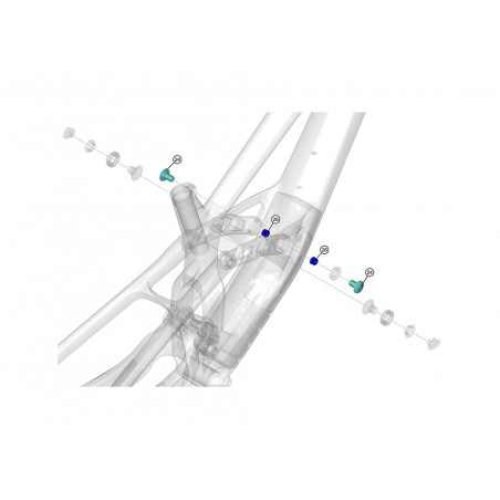 LAPIERRE Screw and bushing kit for mounting shock absorbers on electric bicycles E-BIKE TRUNNION KLP00067
