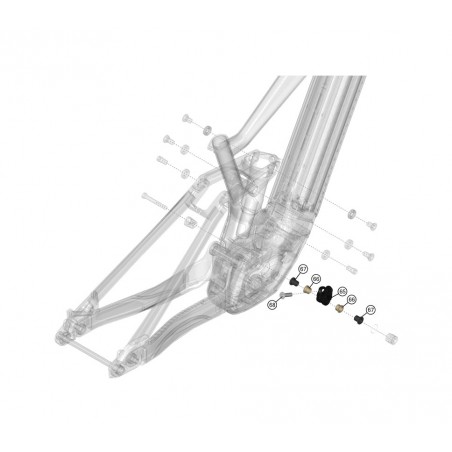 LAPIERRE Kit de hardware para montaje amortiguador en bicicleta eléctrica E-BIKE OVERVOLT GEN5 FS AL KLP00083