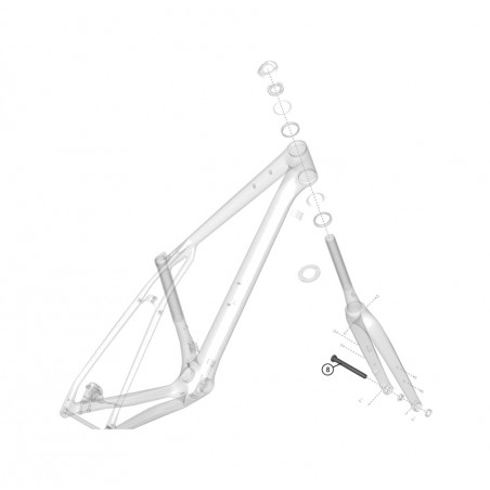 LAPIERRE Eje delantero pasante para bicicleta CROSSHILL KLP00104