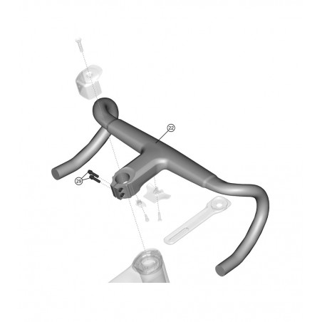 LAPIERRE Carbon bicycle handlebar COCKPIT 37 CM 90MM KLP00125