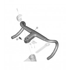 LAPIERRE Manillar de carbono para bicicleta COCKPIT 110MM 41 CM KLP00127