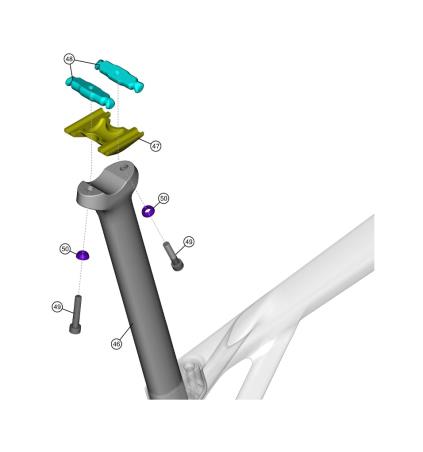 LAPIERRE Tija de sillín para bicicleta XELIUS DRS OFFSET 0 MM 350 KLP00137