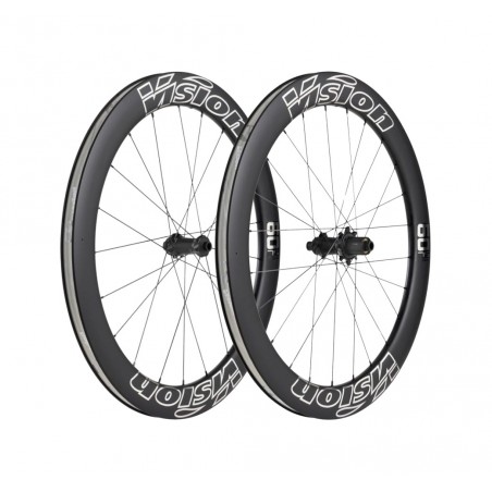 VISION Juego de ruedas carbono aerodinámicas carretera para bicicleta con disco y sistema METRON 60 SL CENTERLOCK SHIM HG11 EDIT