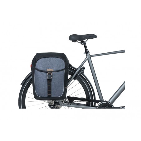 BASIL Waterproof rear bicycle panniers with universal system MILES 34L (13X26X35 CM) BRIDGE MIK 2.0 Y 727021