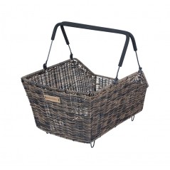 BASIL Cesta trasera de mimbre para bicicleta compatible con sistema multisistema CENTO RATTAN LOOK NX (41X25X12 CM) 727025
