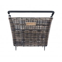 BASIL Wicker rear bicycle basket compatible with multi-system CENTO RATTAN LOOK NX (41X25X12 CM) 727025