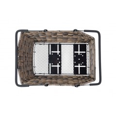 BASIL Cesta trasera de mimbre para bicicleta compatible con sistema multisistema CENTO RATTAN LOOK NX (41X25X12 CM) 727025