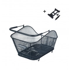 BASIL Cesta trasera de acero para bicicleta compatible con sistema multisistema ICON M NX (39X24X13 CM) 727026