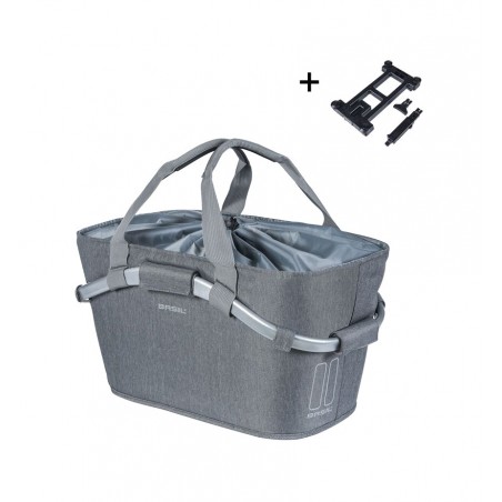 BASIL Rear bicycle basket with system 2DAY CARRY ALL 22L (20X38X17 CM) MIK 2.0 727029