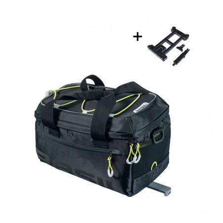 BASIL Bolsa reflectante impermeable para portabultos de bicicleta con sistema MILES 7L (29X18X17 CM) MIK 2.0 727031