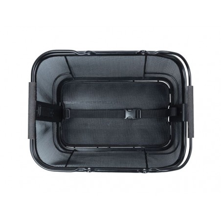 BASIL Cesta trasera de aluminio para bicicleta con sistema y luz integrada CENTO TECH FIBER 21L (39X24X15 CM) MIK 2.0 727034