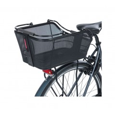 BASIL Cesta trasera de aluminio para bicicleta con sistema y luz integrada CENTO TECH FIBER 21L (39X24X15 CM) MIK 2.0 727034
