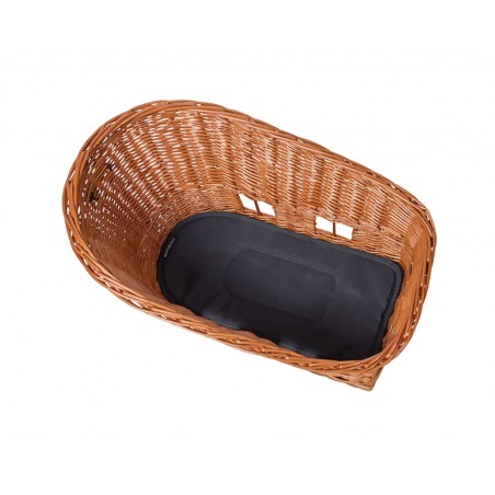 BASIL Wicker basket with cushion for transporting dogs on a bicycle plate PASJA L 38L (41X27X27 CM) MIK 2.0 727036