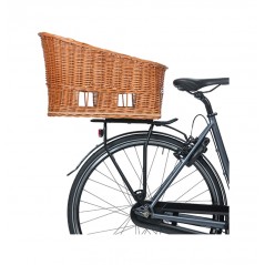 BASIL Wicker basket with cushion for transporting dogs on a bicycle plate PASJA L 38L (41X27X27 CM) MIK 2.0 727036