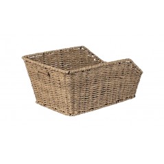BASIL Wicker rear bicycle basket compatible with system CENTO RATTAN LOOK WSL (40X25X15 CM) 727038