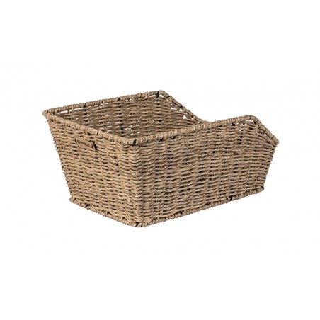 BASIL Wicker rear bicycle basket compatible with system CENTO RATTAN LOOK WSL (40X25X15 CM) 727038