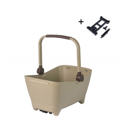 BASIL Plastic basket for transporting dogs on bicycles with a plate BUDDY 32L (22X37X22 CM) MIK 2.0 727039