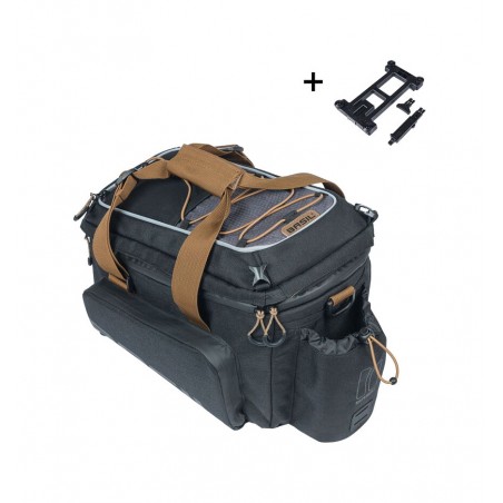 BASIL Waterproof expandable bag for bicycle rack with system MILES XL PRO 9-36L C/REF (29X18X17 CM) MIK 2.0 727045