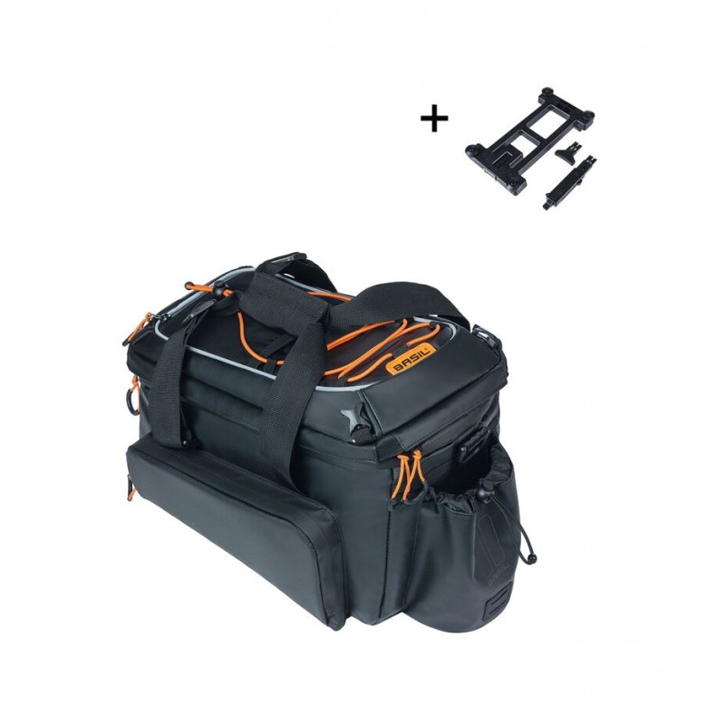 BASIL Bolsa impermeable extensible para portabultos de bicicleta con sistema MILES TARPAULIN XL PRO 9-36L (33X19X18 CM) MIK 2.0 