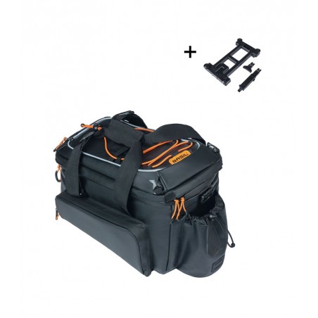 BASIL Waterproof expandable bag for bicycle rack with system MILES TARPAULIN XL PRO 9-36L (33X19X18 CM) MIK 2.0 727046