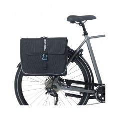 BASIL Alforjas traseras para bicicleta con sistema poliester reflectante FORTE 35L (15X38X30 CM) MIK 2.0 727048