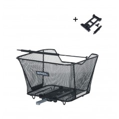 BASIL Reflective steel rear bicycle basket with system LESTO (24X32X17 CM) MIK 2.0 727049