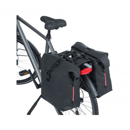 BASIL Waterproof rear bicycle panniers with plate SOHO 41L (15X31X38 CM) MIK 2.0 NORDLICHT 727052