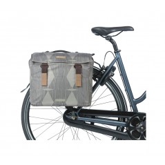 BASIL Alforjas traseras para bicicleta elegantes con placa ELEGANCE 40-49L CASTILLO/TOPO (16X36X32 CM) MIK 2.0 727053