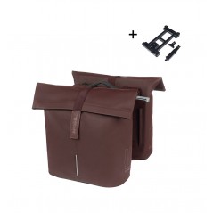 BASIL Alforjas de poliuretano traseras impermeables para bicicleta ciudad con placa 28-32L (12X30X33 CM) MIK 2.0 727055