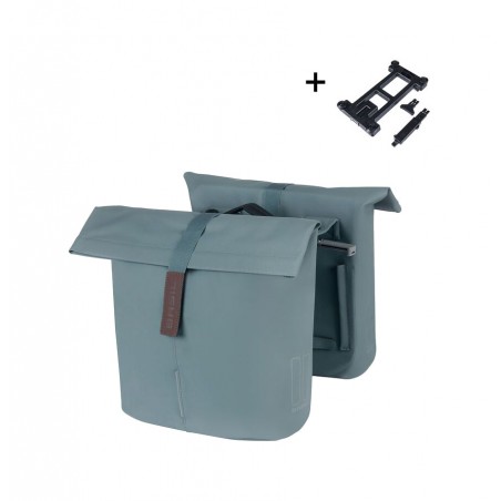 BASIL Waterproof polyurethane rear panniers for city bikes with plate 28-32L (12X30X33 CM) MIK 2.0 727056