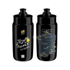 ELITE Bidón de ciclismo edición especial tour francia FLY 550 ML MAPA NEGRO 2025 727081