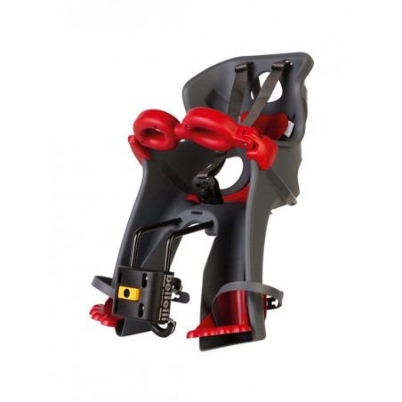 BELLELLI Portabebé delantero con sistema de fijación FRECCIA B-FIX OSCURO/ROJO 727658