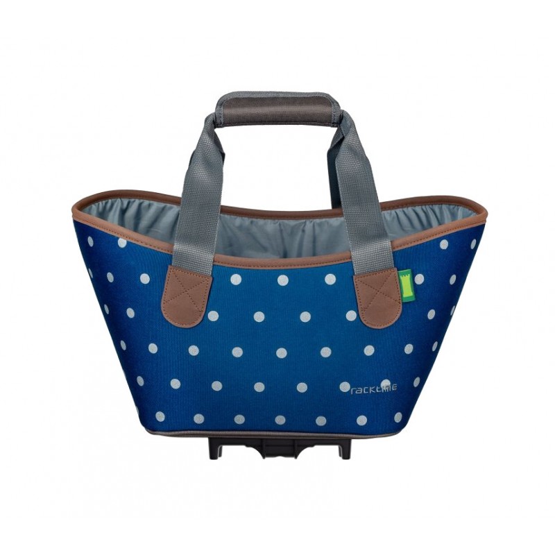 RACKTIME Rear bicycle basket with anchoring system and printed design AGENTHA 2.0 15L SNAPIT (34X25.5X37 CM) 727953