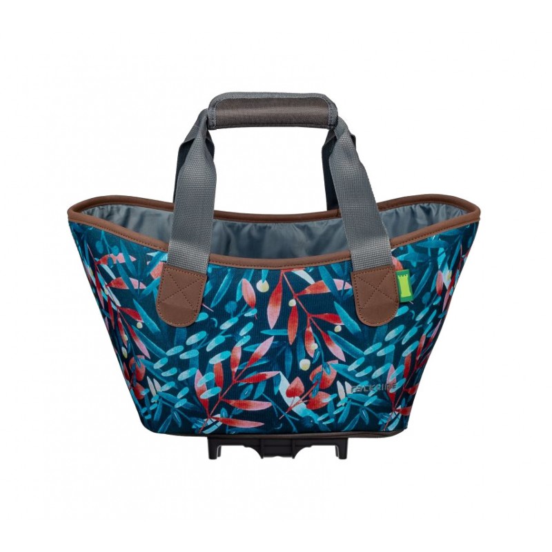 RACKTIME Cesta trasera para bicicleta con sistema de anclaje y diseño estampado flores AGENTHA 2.0 15L SNAPIT (34X25.5X37 CM) 72