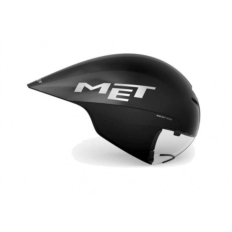 MET Bicycle helmet with aerodynamic design and glossy finish DRONE WIDE BODY II ALICO BRILLO 726534