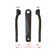 FSA Juego de bielas para bicicleta eléctrica compatible CK-220/IS 175 MM ALUMINIO BOSH GEN4, BROSE, YAMAHA 727089