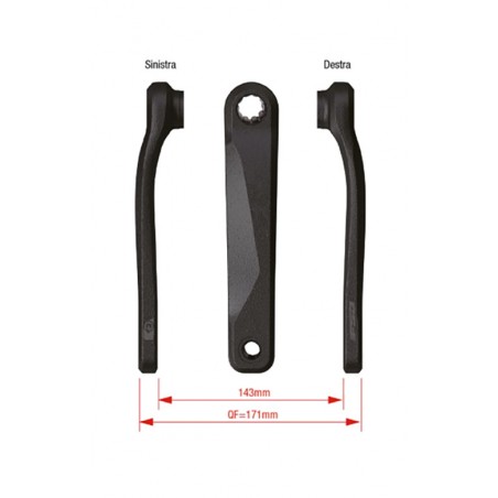 FSA Compatible electric bike crankset CK-220/IS 175 MM ALUMINIO BOSH GEN4, BROSE, YAMAHA 727089