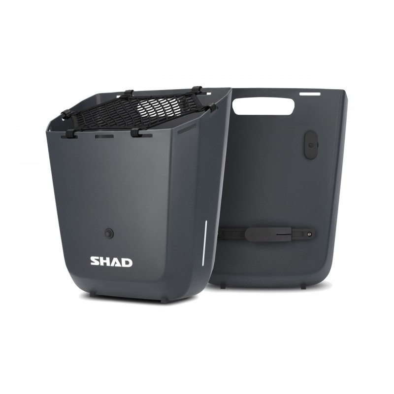 SHAD Baúl rígido tipo cesta para bicicleta con anclaje fijo 20L FIXED MOUNT OSLO GREY X0BB205FM