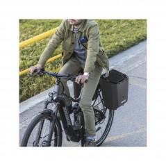 SHAD Baúl rígido tipo cesta para bicicleta con anclaje fijo 20L FIXED MOUNT OSLO GREY X0BB205FM