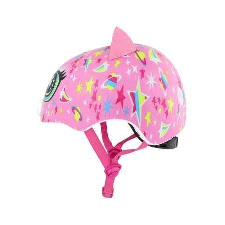 C-PREME Casco infantil con diseño de gato espacial rosa RASKULLZ CHILD 5 ASTRO FIT SYSTEM 7120057