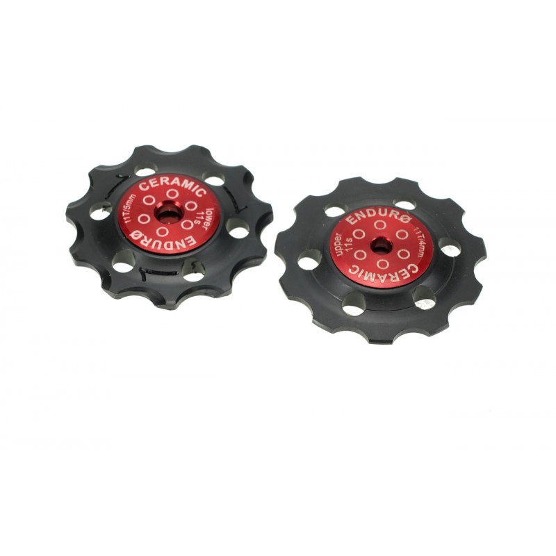 ENDURO BEARINGS Roldanas mecanizadas para cambio trasero con rodamientos cerámicos BKCJ-0190 SRAM (4MM BOLT UPPER/5MM LOWER) 11 