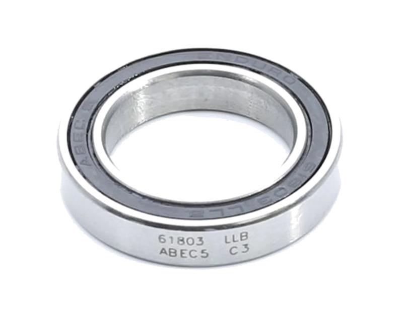 ENDURO BEARINGS Rodamiento de buje para aplicaciones radiales 61803 LLB C3 17MM X 26MM 5MM BB LLU/LLB A5C3-BAG