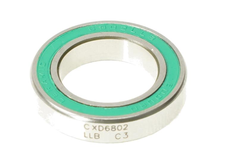 ENDURO BEARINGS Radial bearing for ceramic hybrid hub CXD 6802 LLB C3 XD15 ABEC-5 (C3 CLEARANCE) 15MM X 24MM 5MM BB C3-BAG