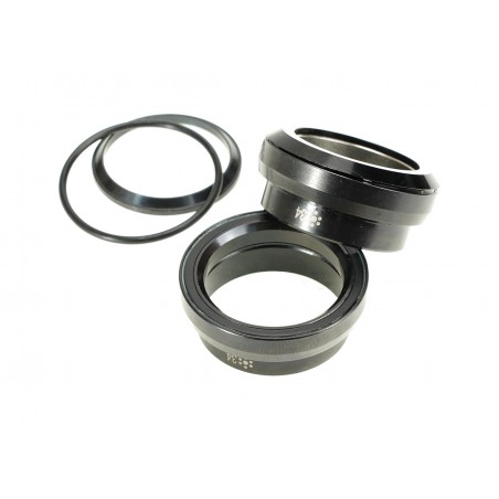 ENDURO BEARINGS Juego completo de dirección externa con rodamientos contacto angular tratados óxido negro para cuadros tubo HDK-